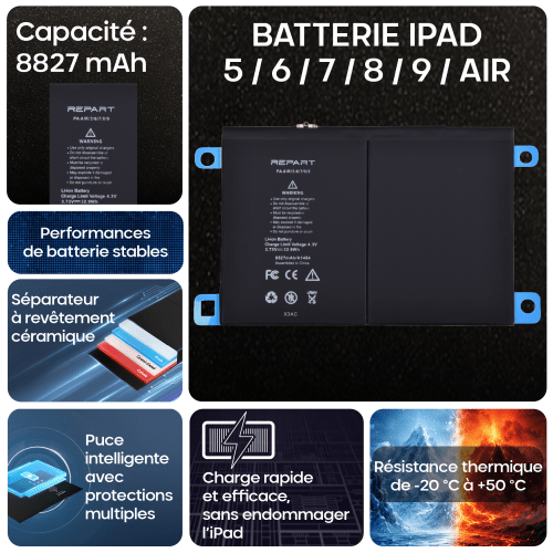 FICHE PRODUIT BAT IPAD 5 6 7 8 9 AIR