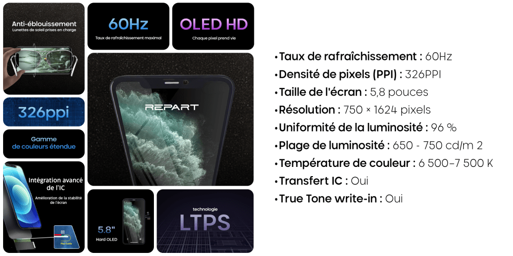 FICHE PRODUIT HARD OLED 11 / 11 PRO
