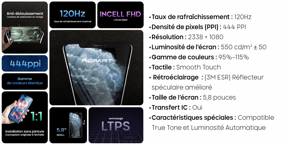 FICHE PRODUIT INCELL 11 PRO
