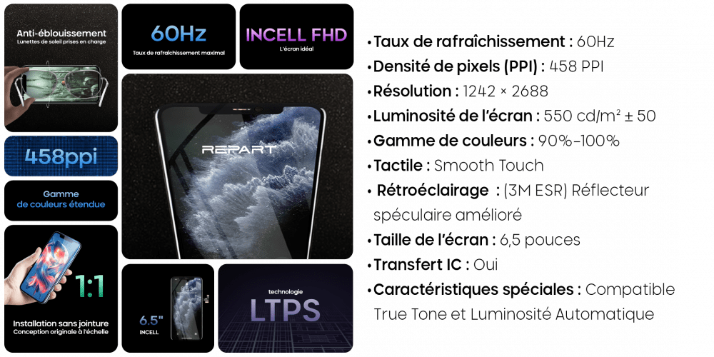 FICHE PRODUIT INCELL 11 PRO