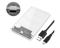 BOITIER DISQUE DUR HHD / SSD 2.5" TRANSPARENT