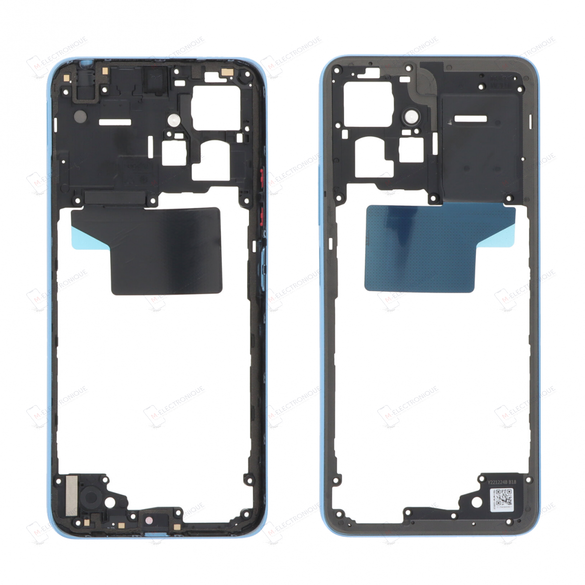 CHASSIS INTERMEDIAIRE BLEU AVEC NFC XIAOMI REDMI NOTE 12 4G