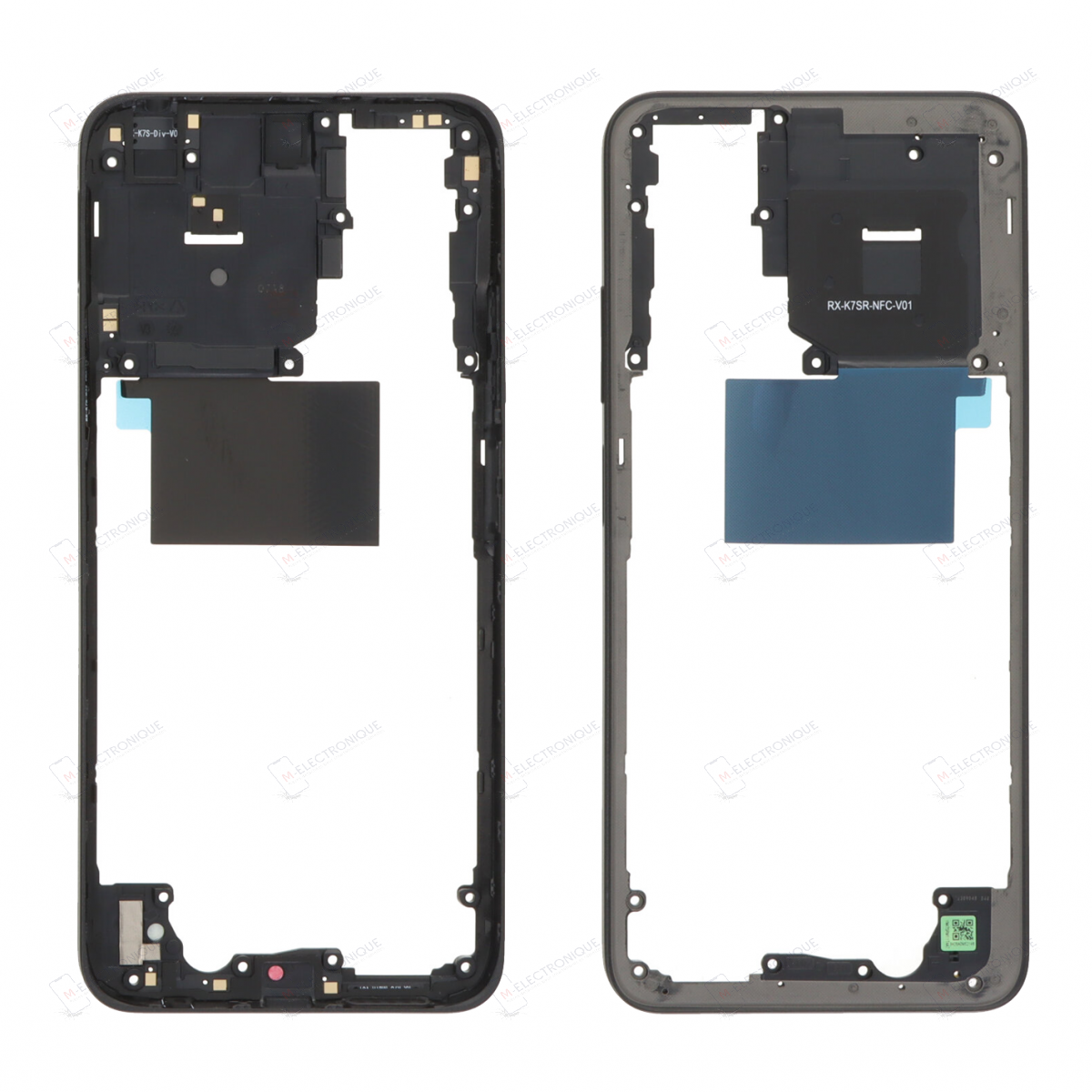 CHASSIS INTERMEDIAIRE NOIR AVEC NFC XIAOMI REDMI NOTE 12S