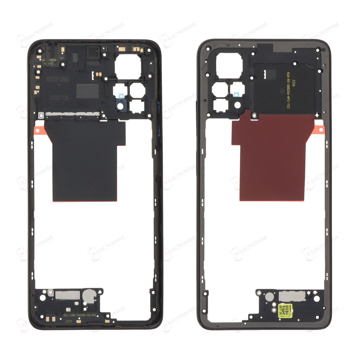 CHASSIS INTERMEDIAIRE NOIR XIAOMI REDMI NOTE 12 PRO 4G