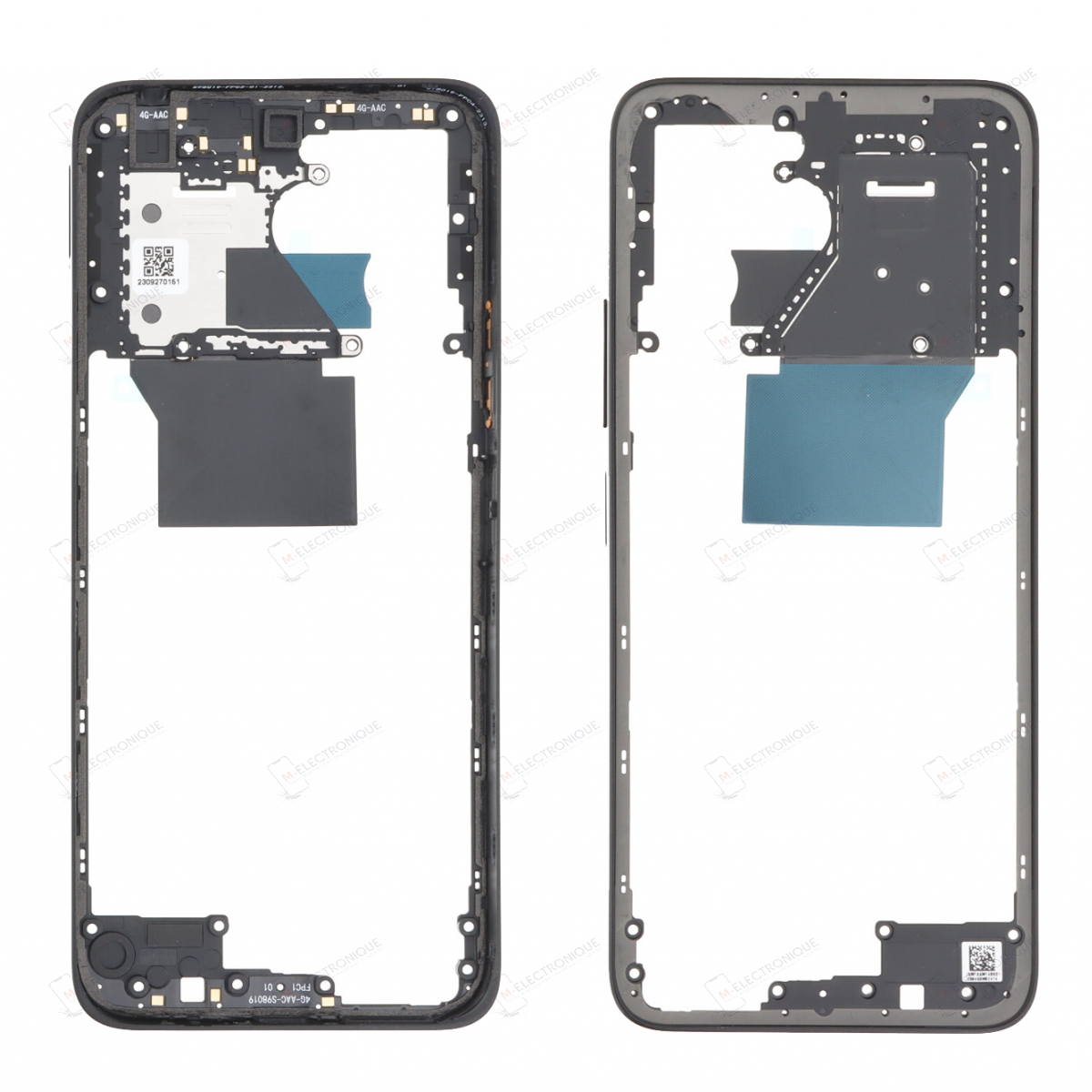 CHASSIS INTERMEDIAIRE NOIR XIAOMI REDMI 12
