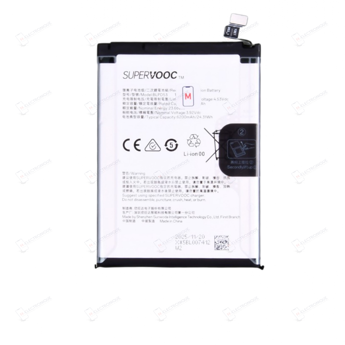 BATTERIE OPPO RENO15 PRO