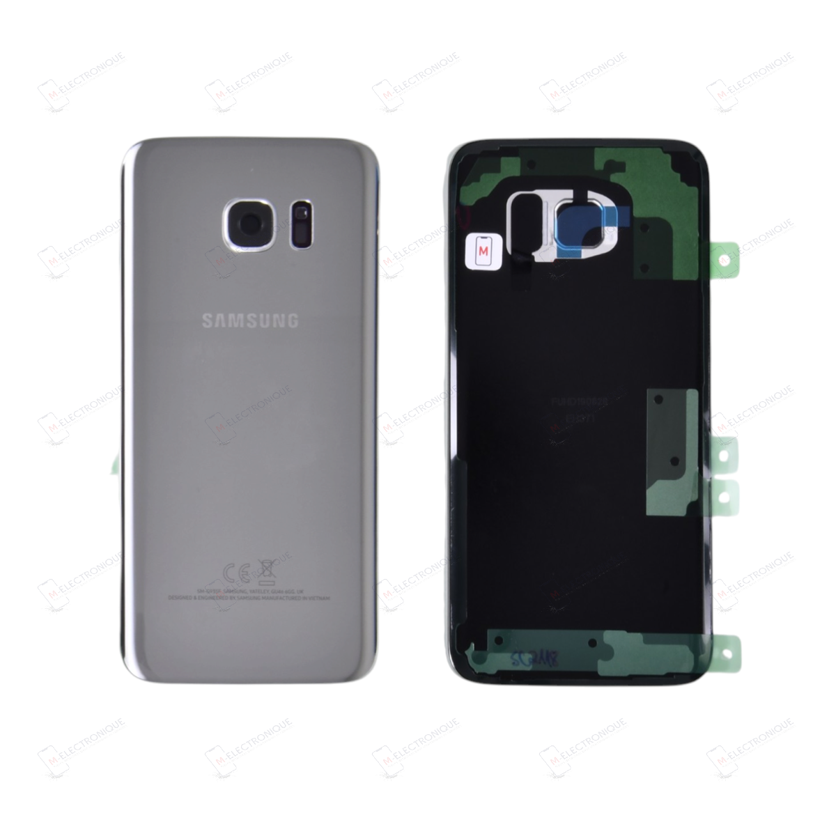 VITRE ARRIERE SILVER SAMSUNG GALAXY S7 EDGE