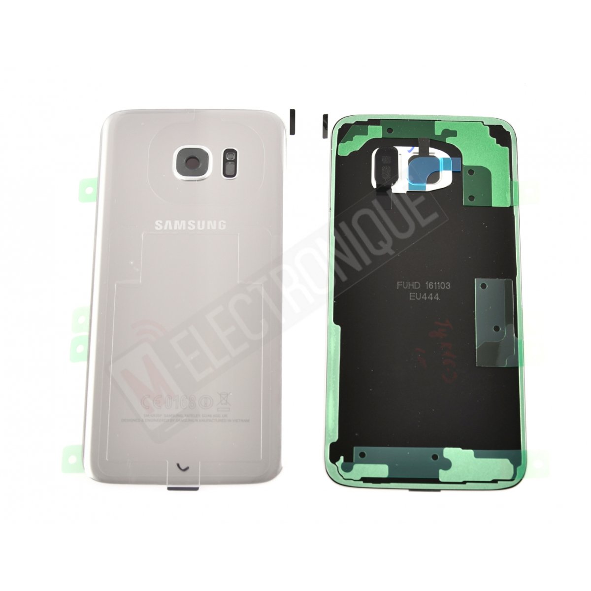 VITRE ARRIERE SILVER SAMSUNG GALAXY S7 EDGE