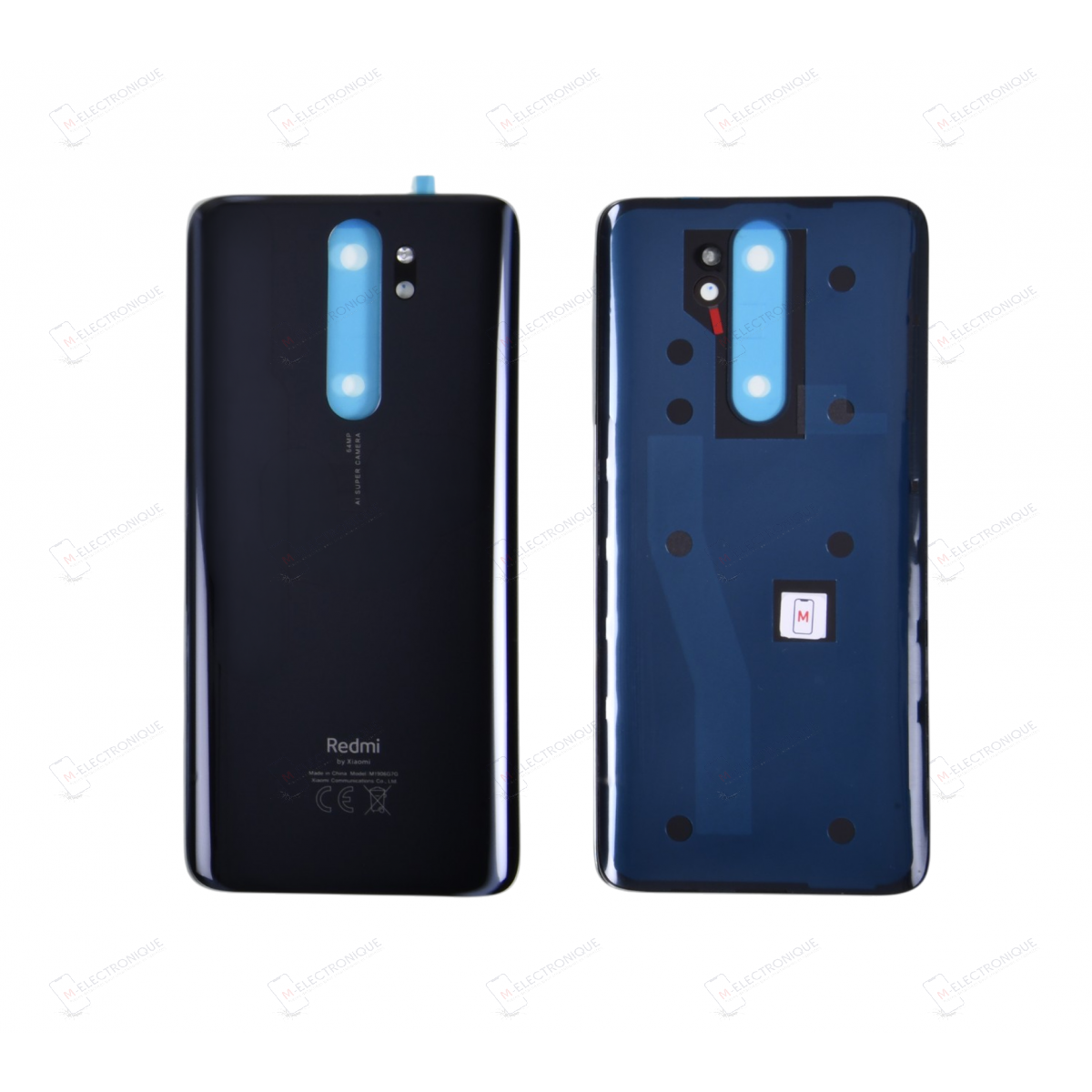 VITRE ARRIERE NOIR ORIGINAL XIAOMI REDMI NOTE 8 PRO