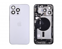 CHASSIS COMPLET + VITRE TITANE BLANC PULLED IPHONE 15 PRO MAX (GRADE A+)