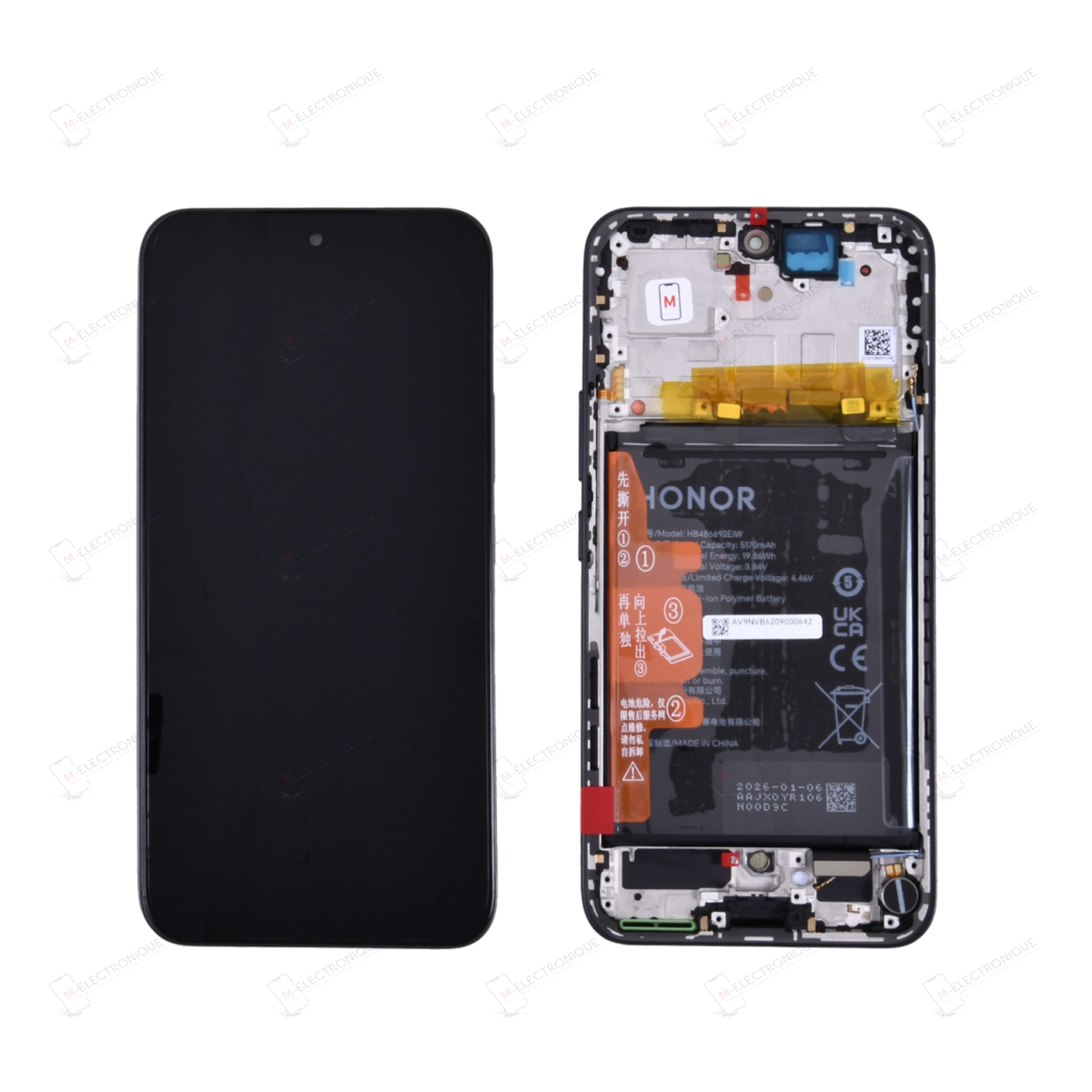 ECRAN AVEC BATTERIE NOIR HONOR 400