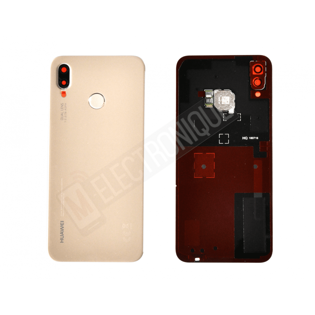 VITRE ARRIERE GOLD HUAWEI P20 LITE