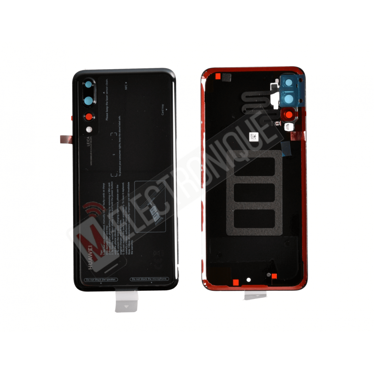 VITRE ARRIERE NOIR HUAWEI P20 PRO