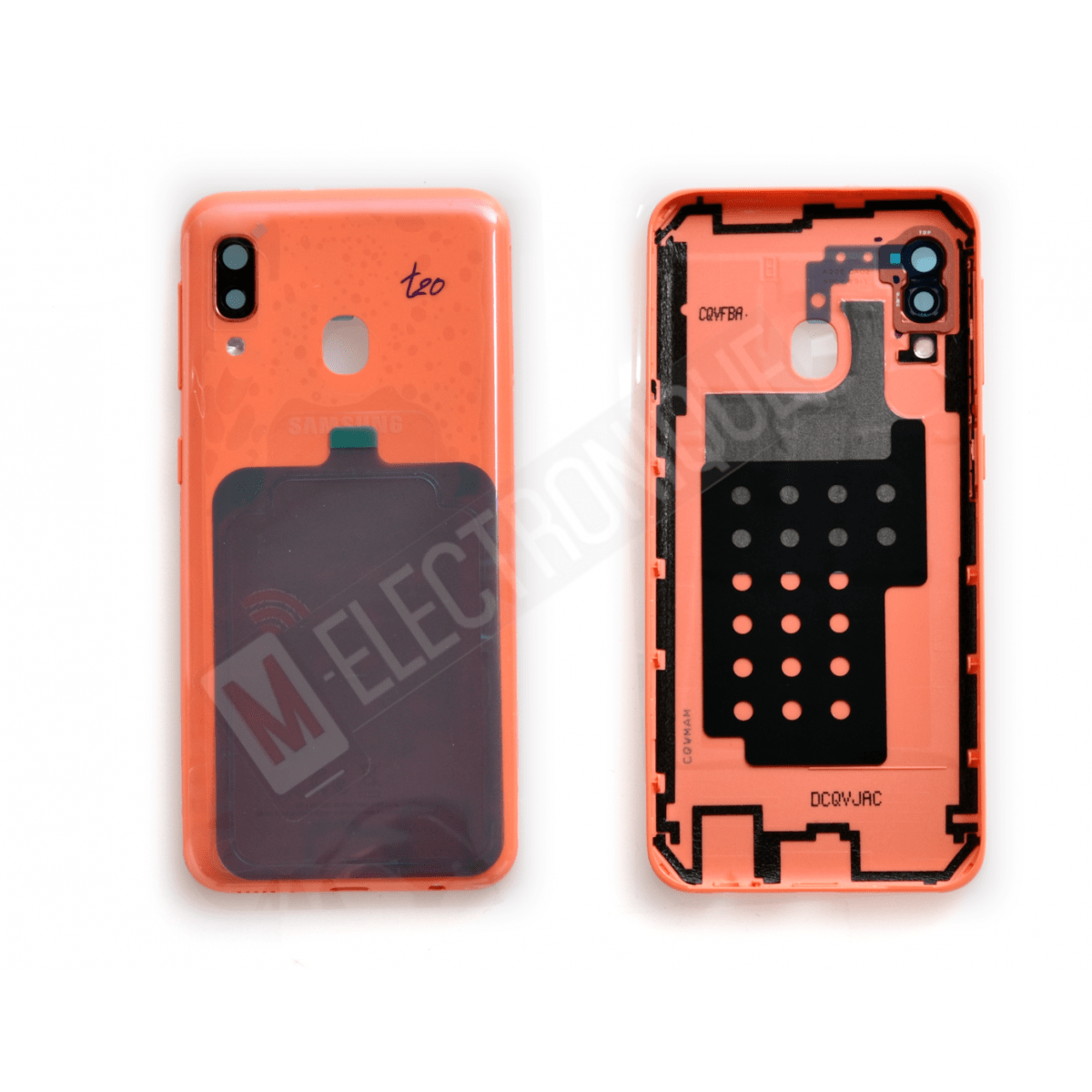 CACHE ARRIERE CORAIL / ORANGE SAMSUNG GALAXY A20E