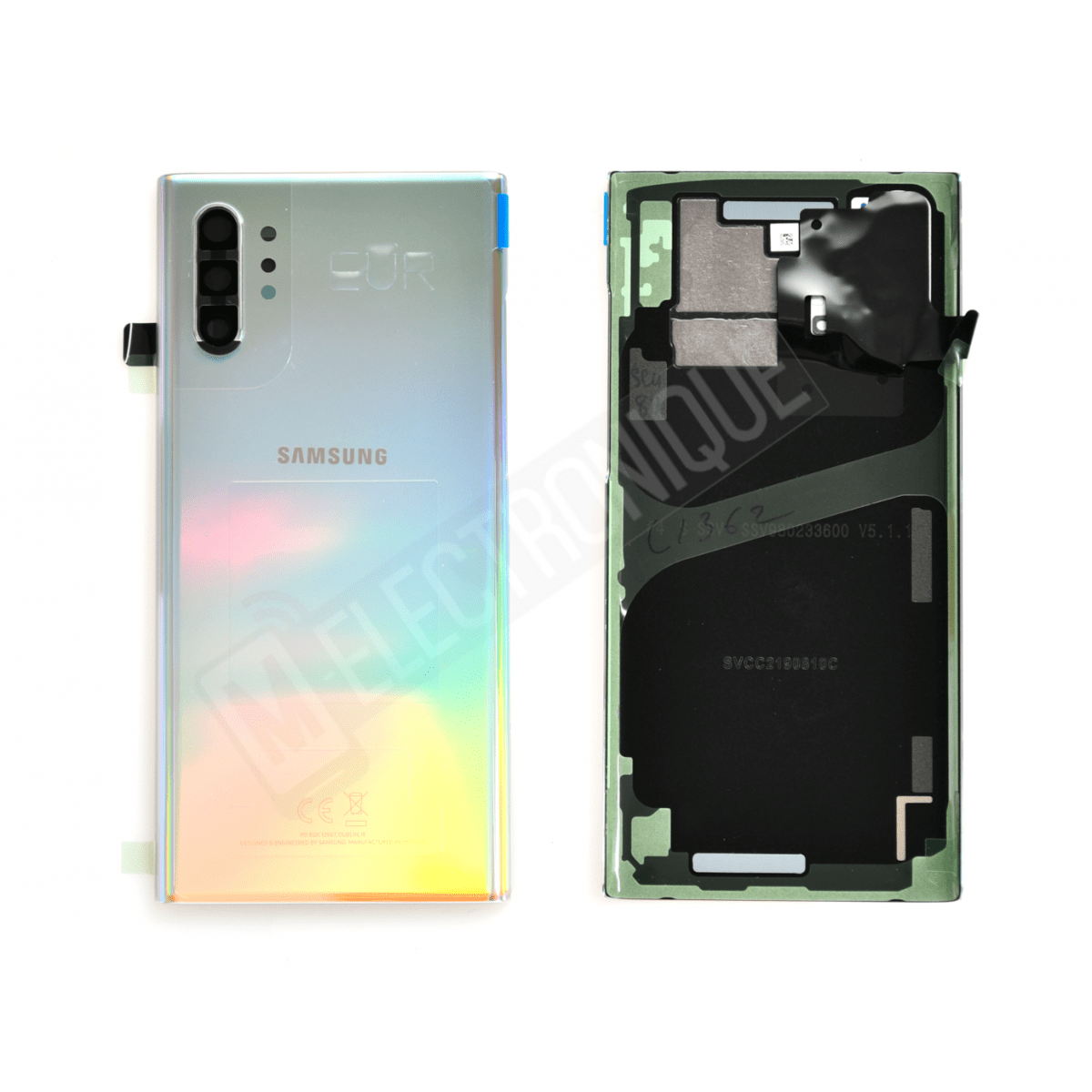 VITRE ARRIERE AURA GLOW / SILVER SAMSUNG GALAXY NOTE 10+