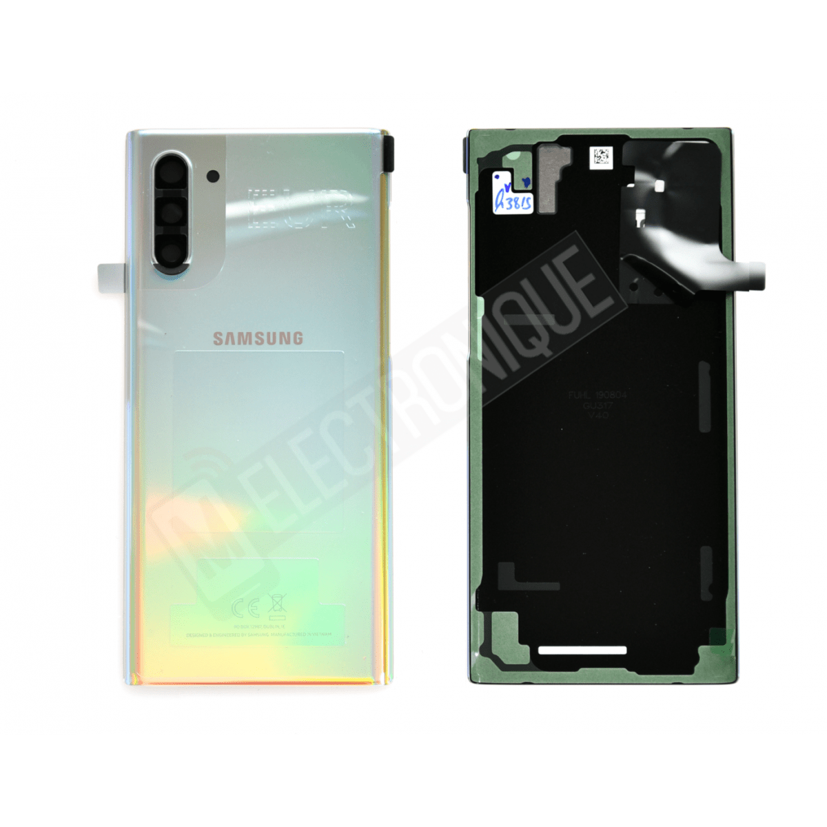 VITRE ARRIERE SILVER SAMSUNG GALAXY NOTE 10