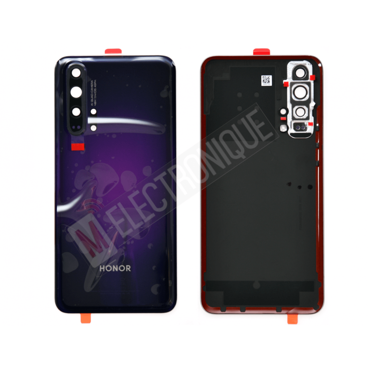 VITRE ARRIERE PHANTOM NOIR / VIOLET HUAWEI HONOR 20 PRO