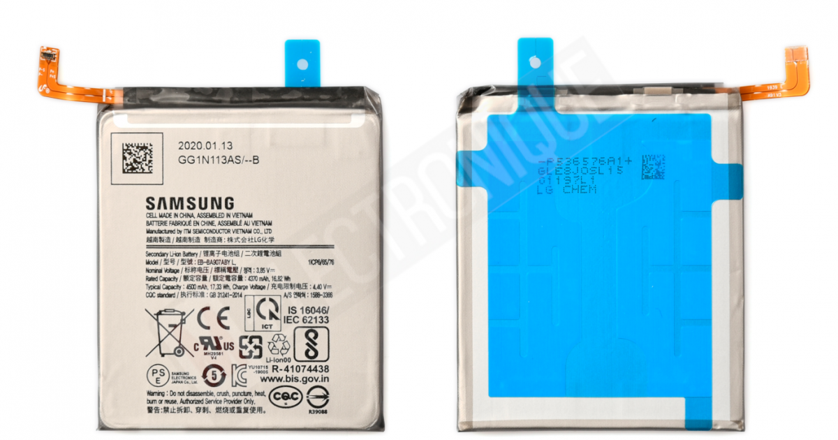 samsung galaxy s10 lite battery mah