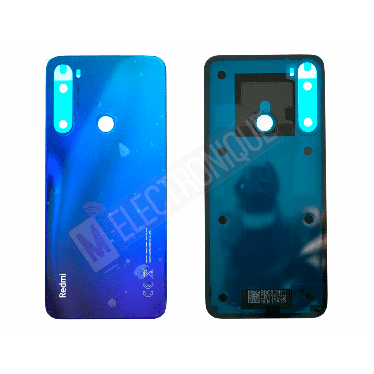 VITRE ARRIERE BLEU XIAOMI REDMI NOTE 8