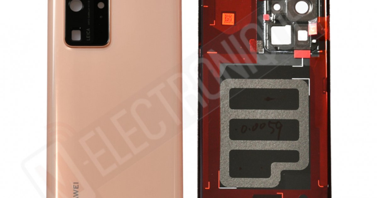 LUVSS Vitre Arrière pour Huawei P40 Pro Or Coque Cache