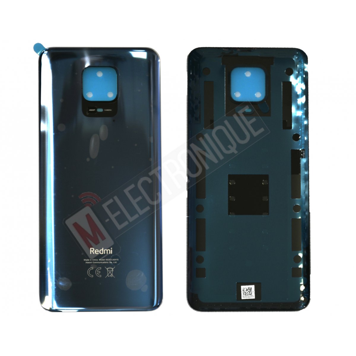 VITRE ARRIERE NOIR / BLEU XIAOMI REDMI NOTE 9S