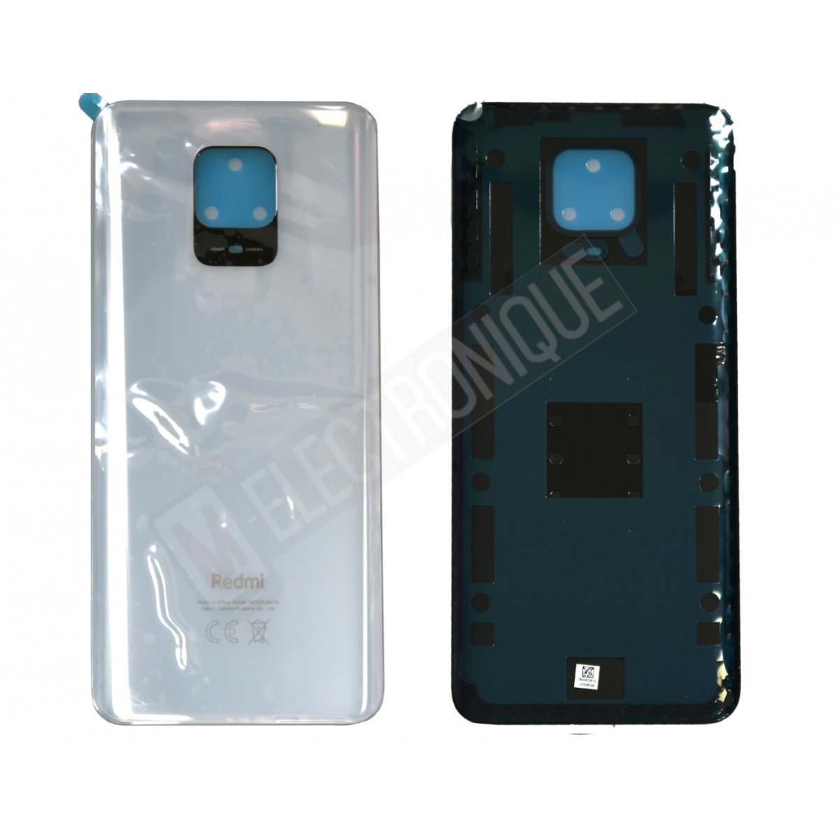 VITRE ARRIERE BLANCHE XIAOMI REDMI NOTE 9S