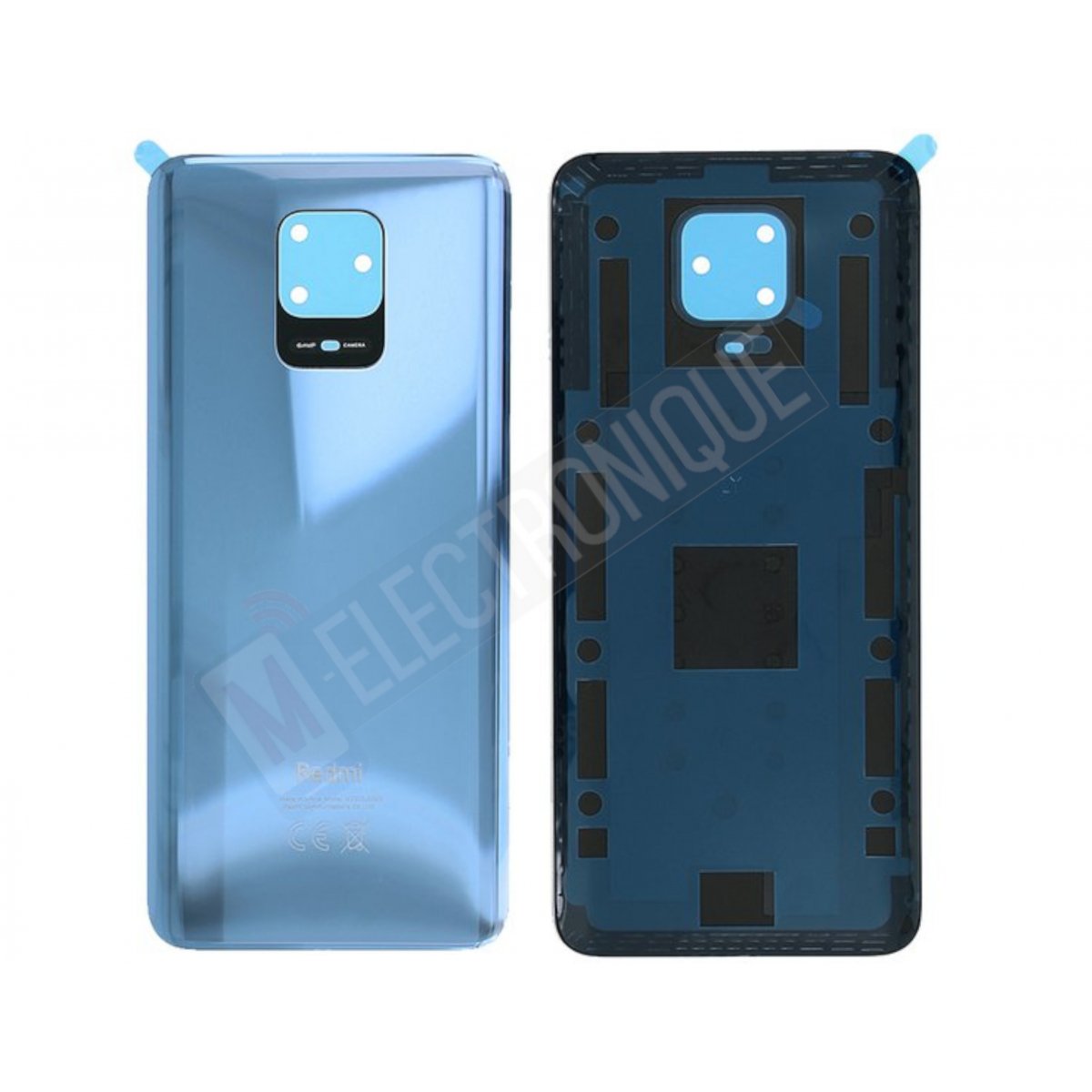 VITRE ARRIERE NOIR XIAOMI REDMI NOTE 9 PRO