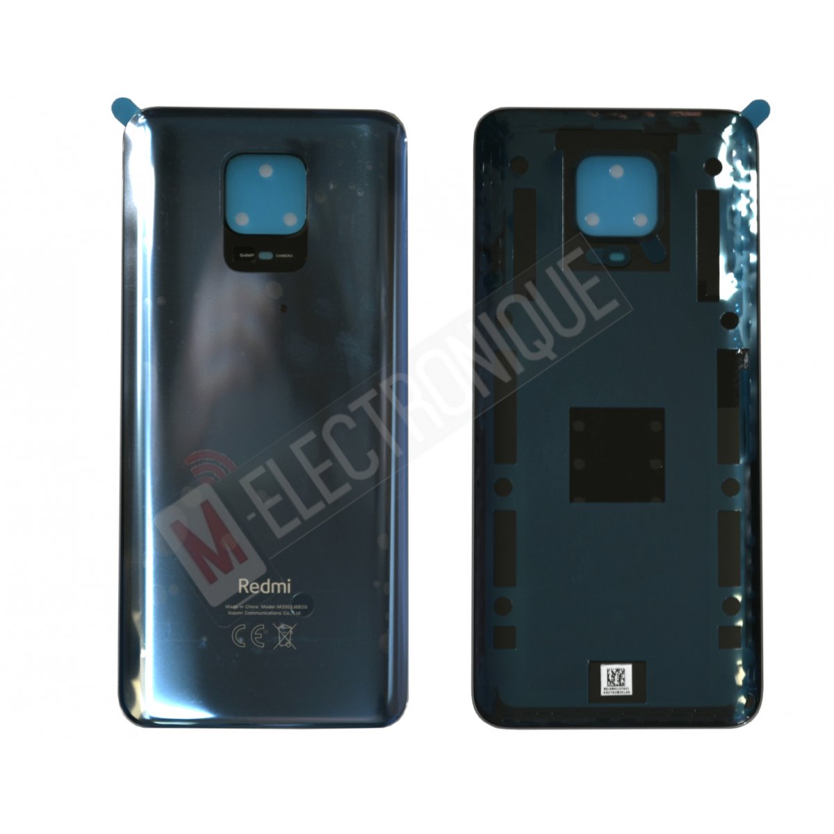VITRE ARRIERE NOIR XIAOMI REDMI NOTE 9 PRO