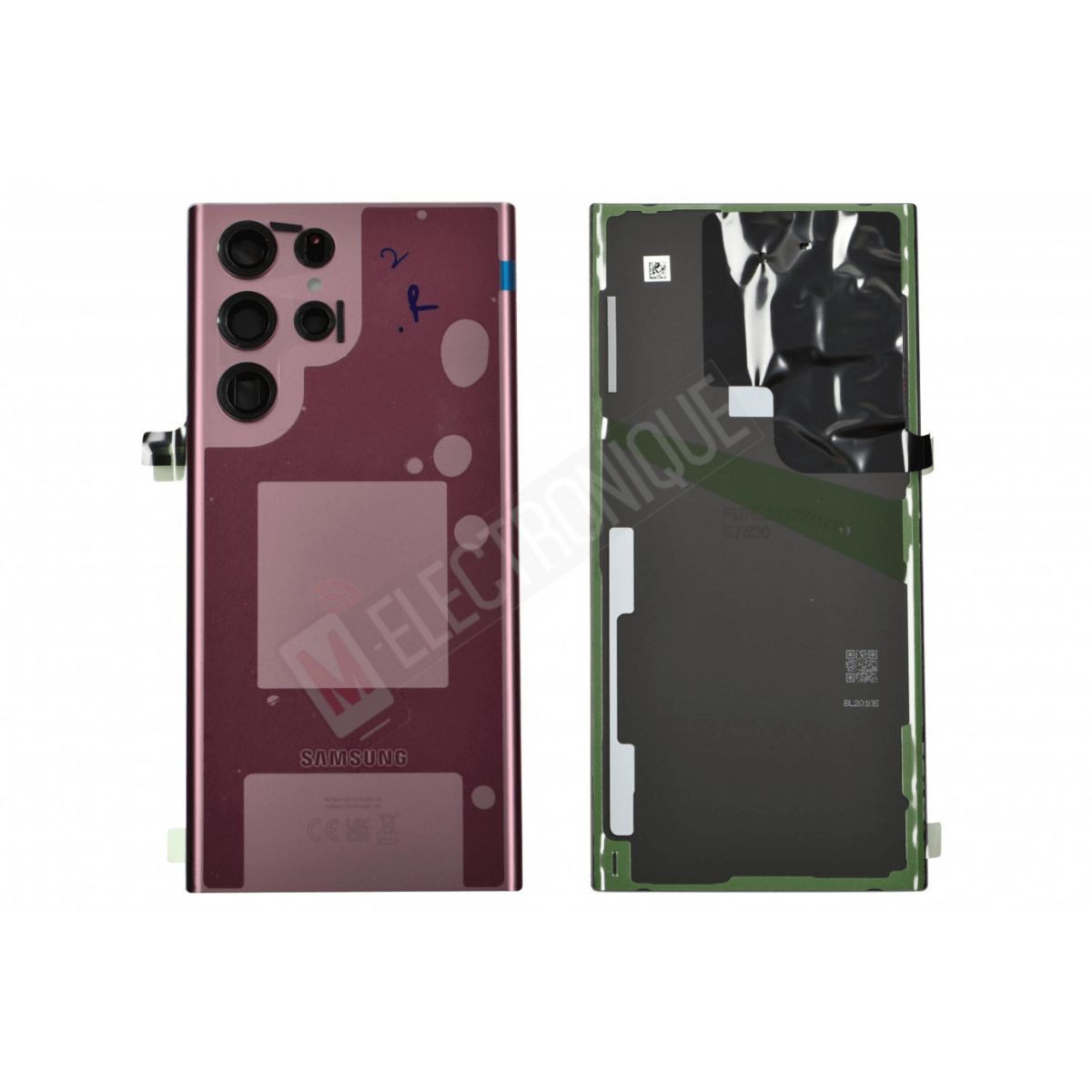 VITRE ARRIERE BORDEAUX SAMSUNG GALAXY S22 ULTRA