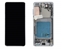 ECRAN OLED BLANC SUR CHASSIS SAMSUNG GALAXY S21