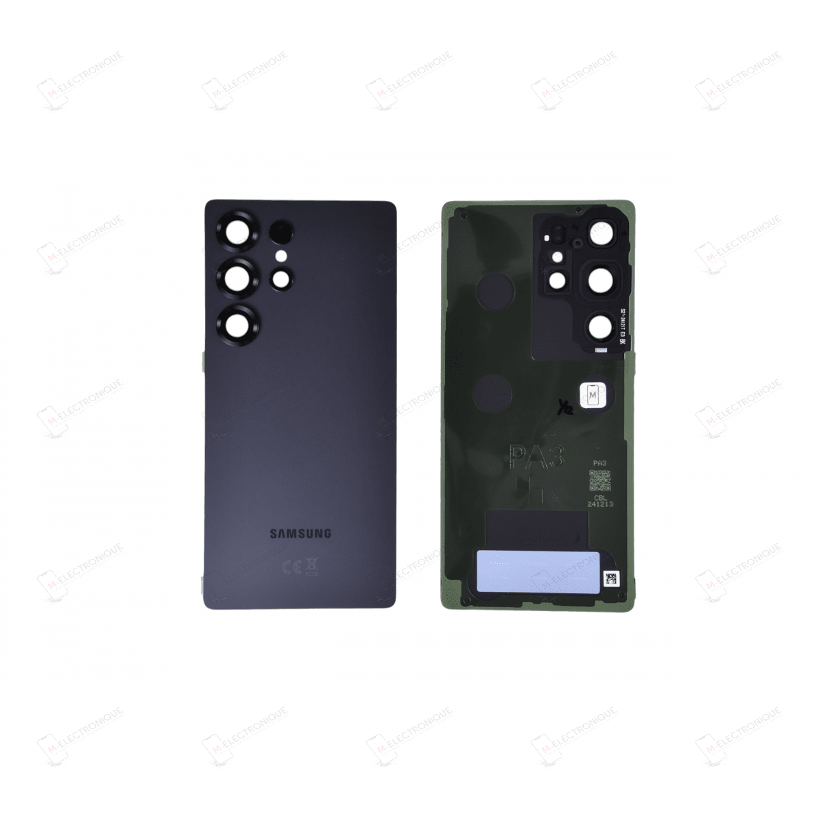 VITRE ARRIERE NOIR ABSOLU TITANE SAMSUNG GALAXY S25 ULTRA