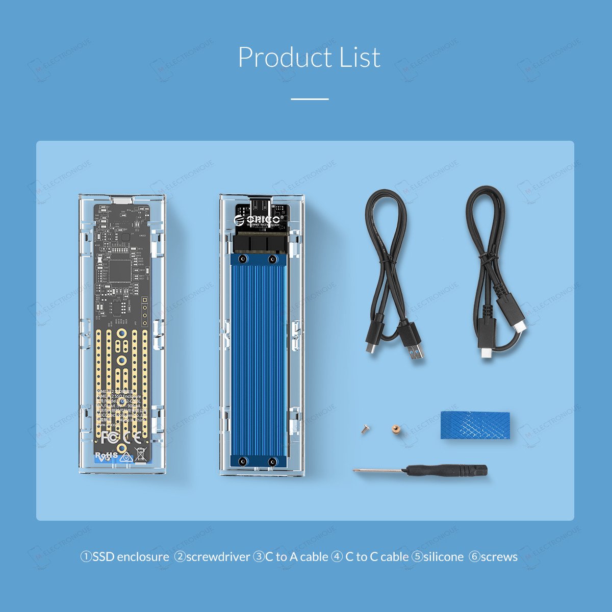 BOITIER DISQUE DUR SSD NVME ORICO TCM2-C3
