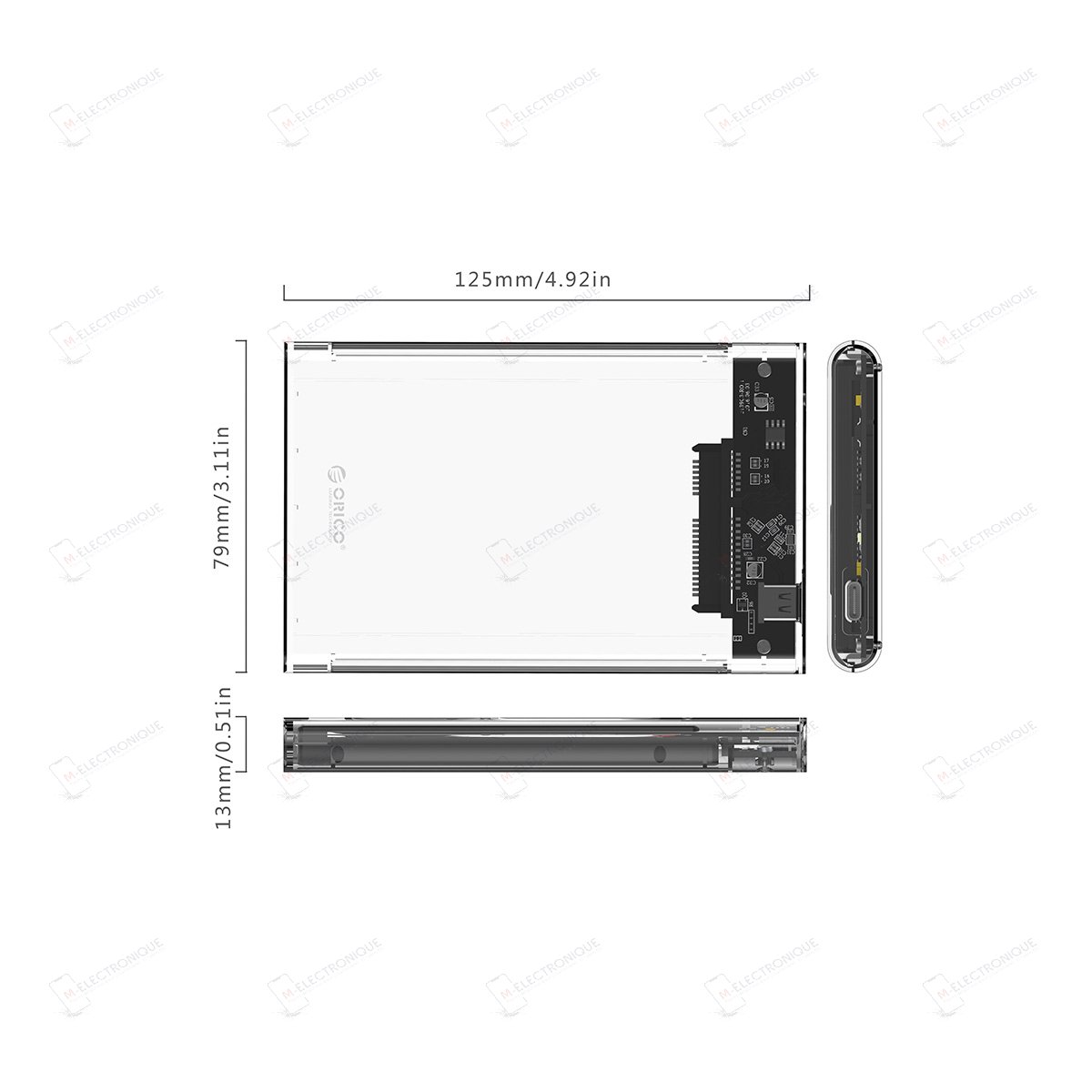 BOITIER DISQUE DUR HHD/SSD 2.5" ORICO 2139U3-CR